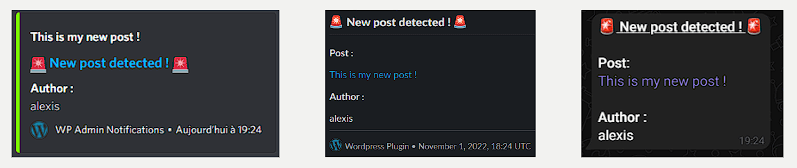 New post notification